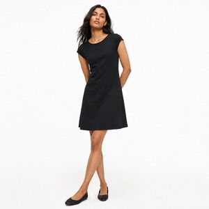 James Perse Navy Cap Sleeve Dress Size 3 US L Cotton Modal Luxury Minimalist